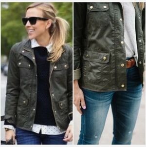 J. Crew Women's Dark Green Relaxed Boyfriend Field Coat